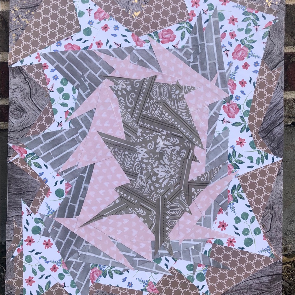 ✨Original Handmade Abstract Collage on Canvas✨